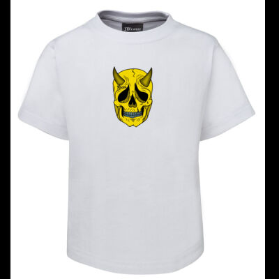 YELLOW SKULL TEE (KIDS WHITE) Thumbnail